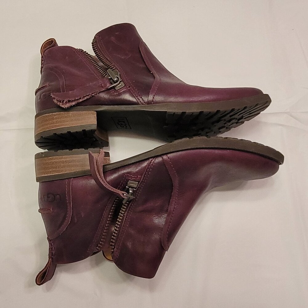 Merlot Ankle Booties Plum Color UGG Boots Size 6